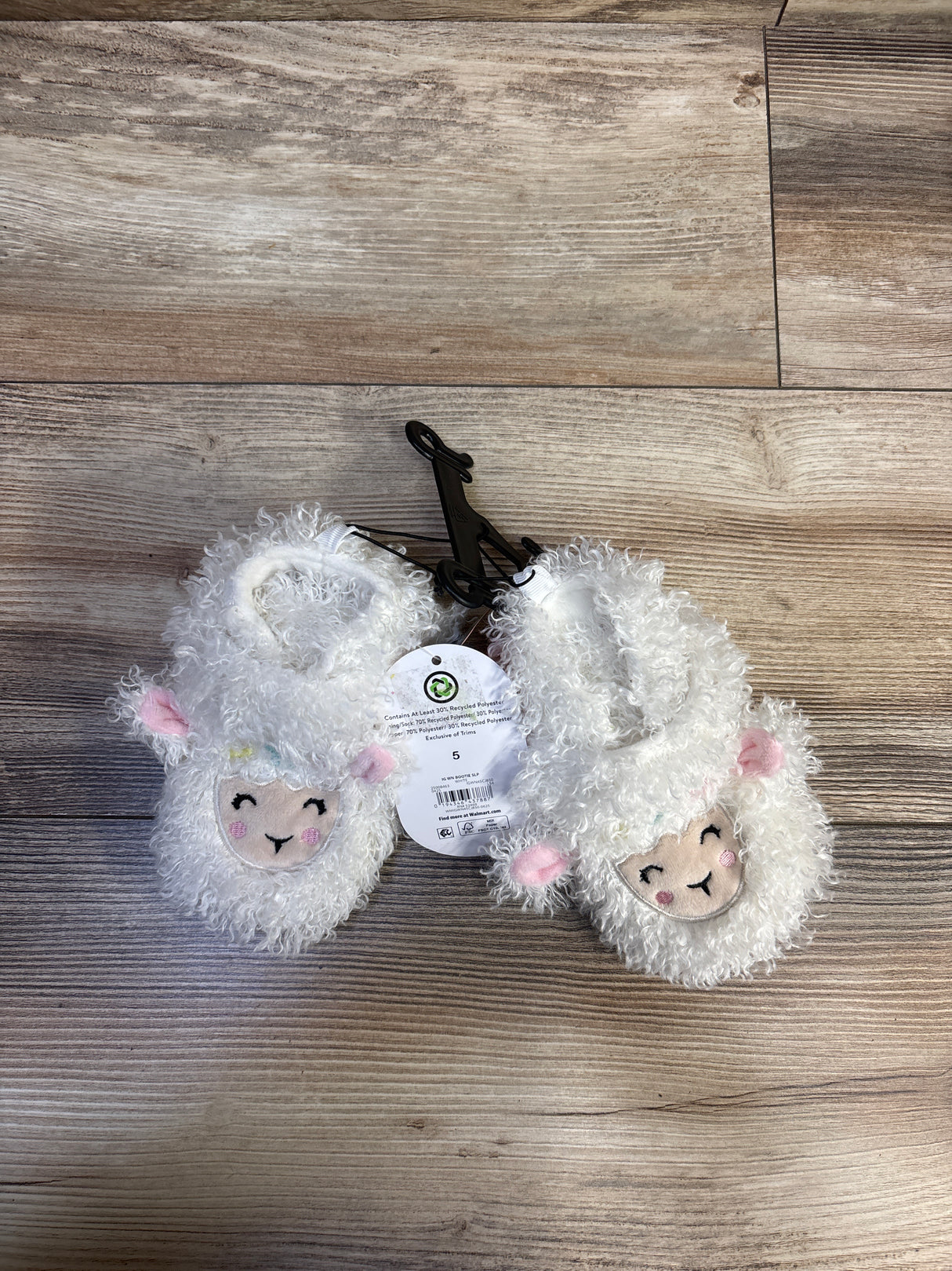 NEW Wonder Nation Sheep Slippers White sz 5c