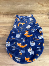 Zak & Zoey Plush Swaddle Wrap Blue sz 0-3m