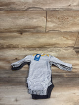 NEW Gerber 3pk Hello Little Friend Bodysuit Set Grey sz 0-3m