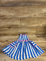 Jacadi Paris Striped Dress Blue/White sz 3T