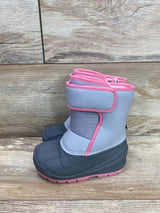 NEW Cat & Jack Girls' Grey Lenny Winter Snow Boots sz 7c