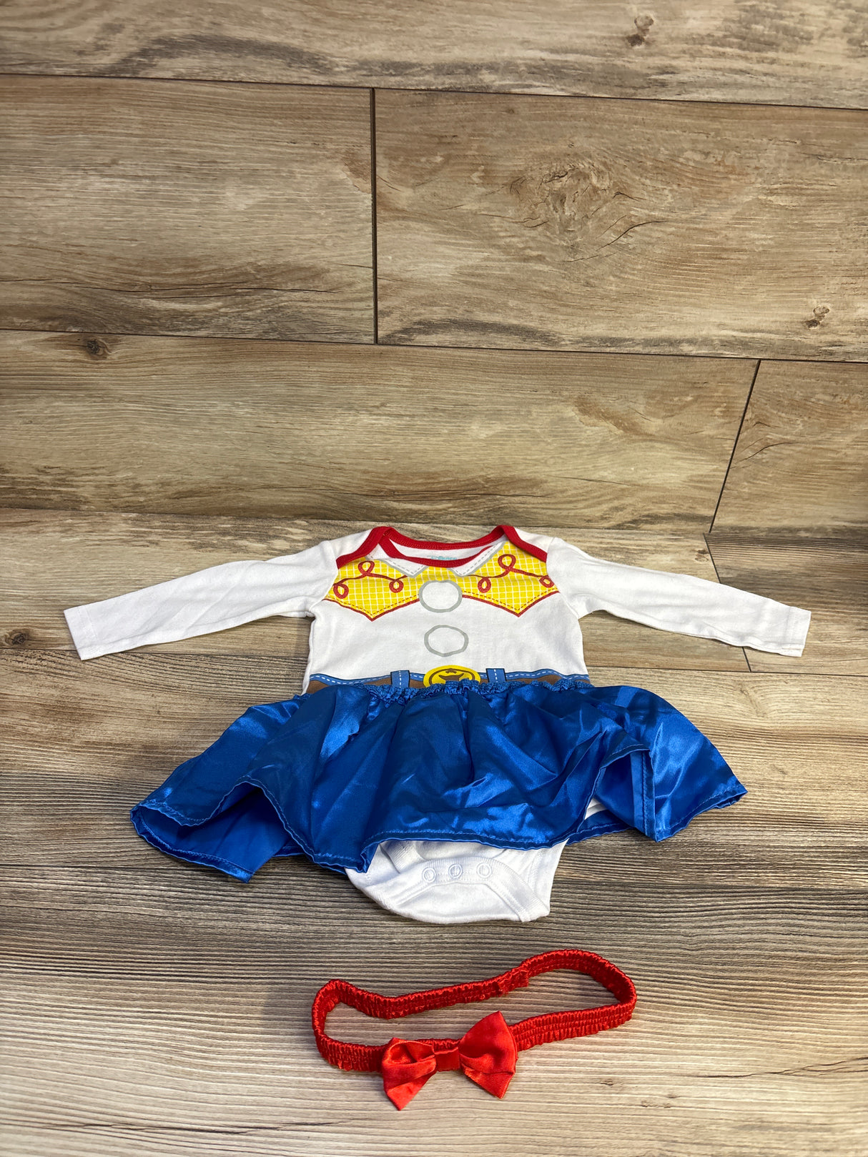 Disney Baby 2pc Toy Story Jessie Bodysuit Dress & Headband White sz 6-9m