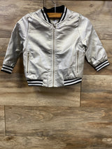 Pleather Balmer Jacket Silver sz 12-18m