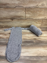 Aden + Anais 2pc Snuggle Knit Swaddle Blanket & Knot Gown Set Grey sz 0-3m