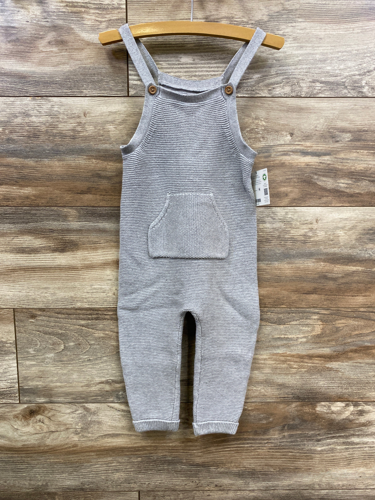 NEW Little Planet Organic Knit Overalls Grey sz 24m