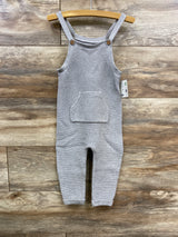 NEW Little Planet Organic Knit Overalls Grey sz 24m