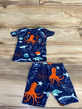 Carter's 2pc Sea Animals Pajama Set Navy sz 18m