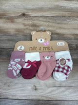 NEW Millie & Myles 8pk Cotton Blend Socks Pink sz 6-12m