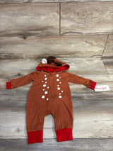 NEW Cat & Jack Hooded Reindeer Coverall Cinnamon sz Newborn