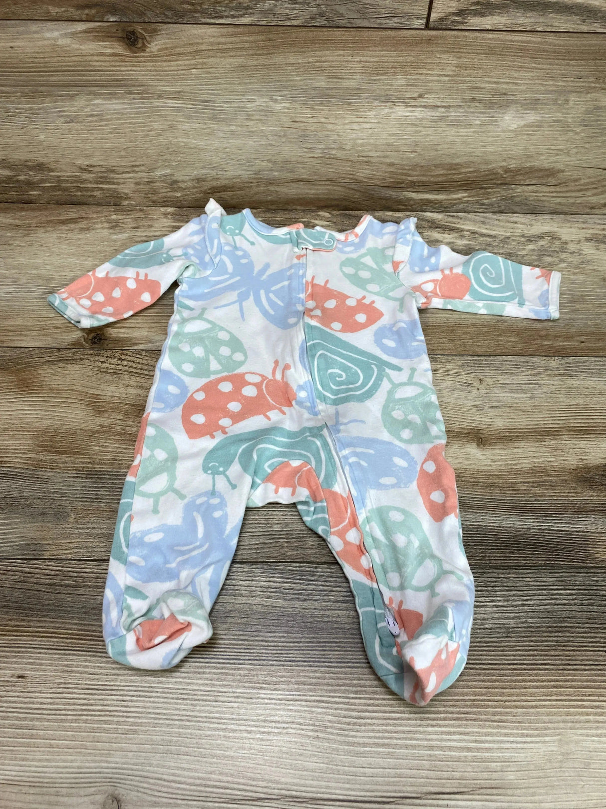 Child Of Mine Insect Print Sleeper White sz 0-3m