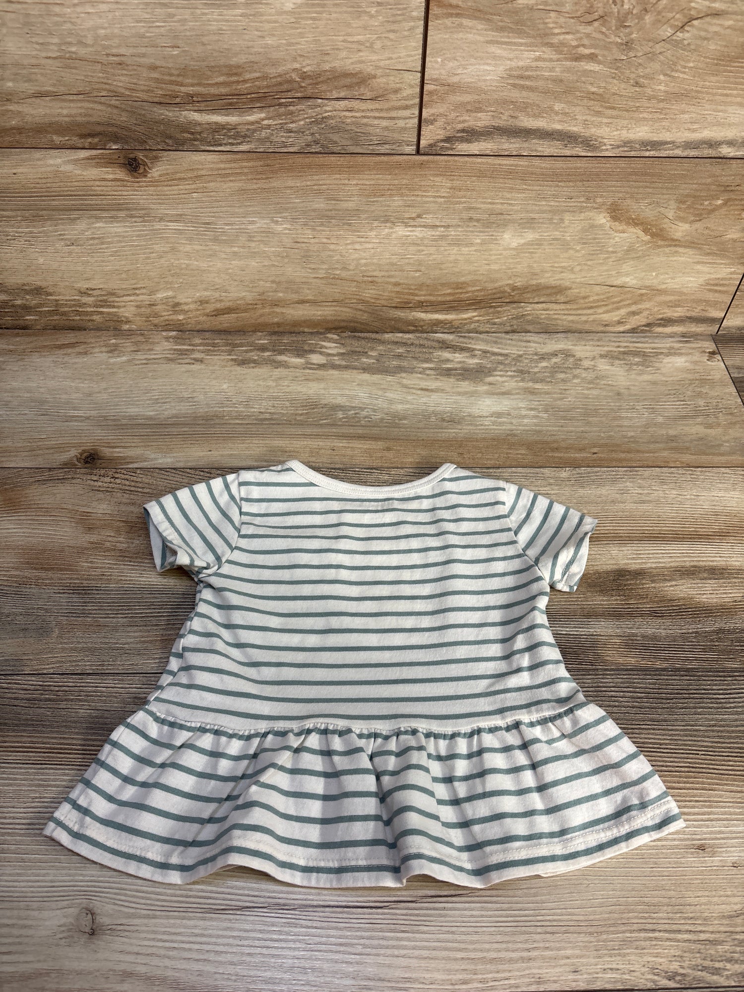 Carter's Striped Peplum Top Ivory sz 24m