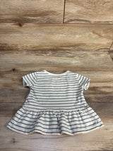 Carter's Striped Peplum Top Ivory sz 24m