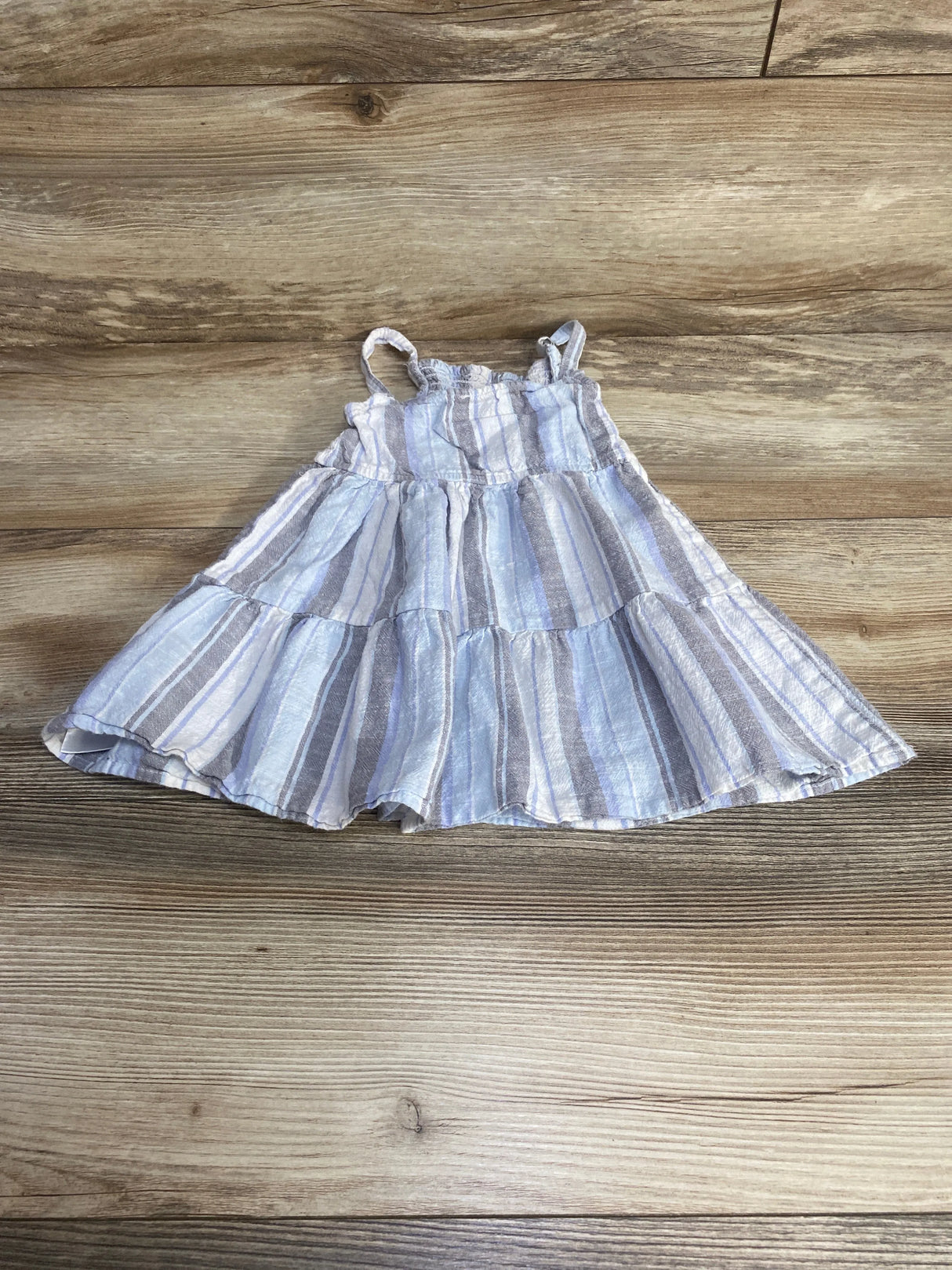 Striped Smocked Dress Blue sz 6m