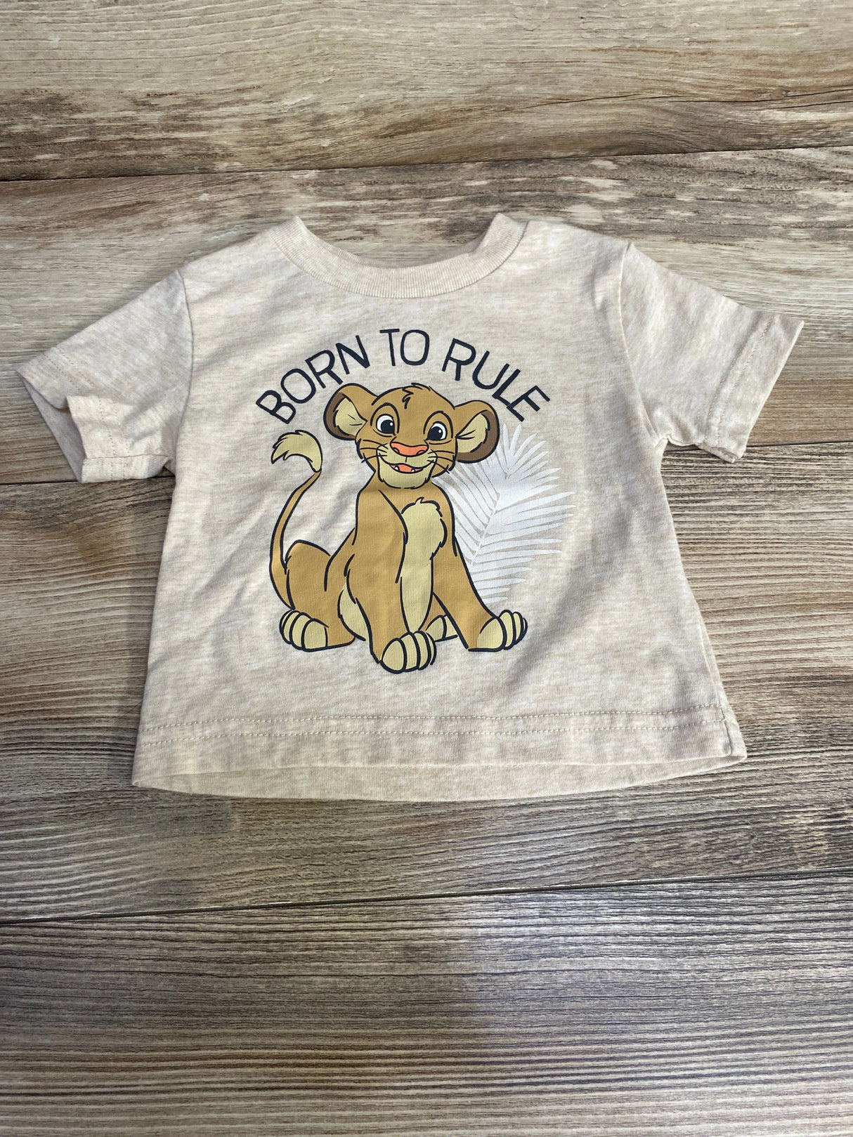 Disney Baby Born To Rule Lion King Shirt Oatmeal sz 3-6m