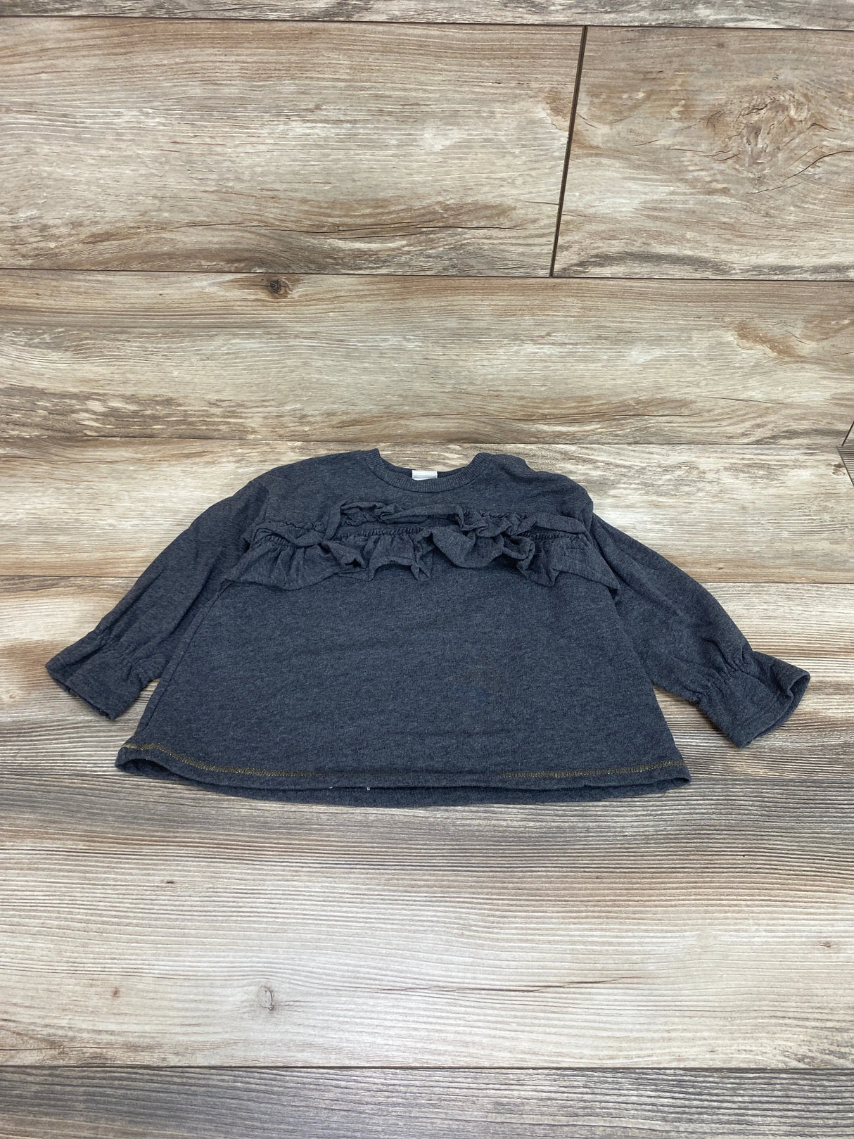 H&M Flounced Sweatshirt Grey sz 18m-2T