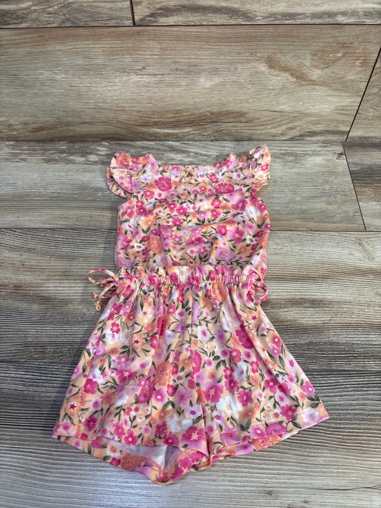 Btween baby Floral Tie Waist Romper Orange sz 12m