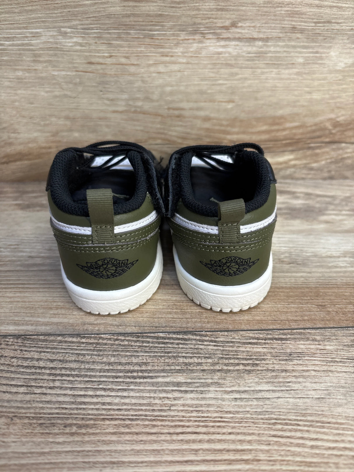 Air Jordan 1 Low ALT TD 'Black Toe Medium Olive' Sneakers sz 8c