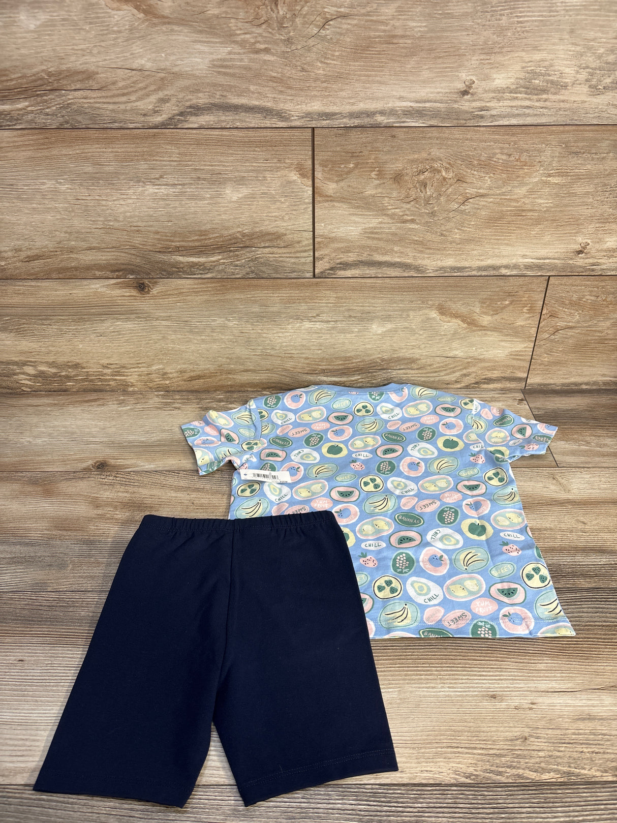 NEW Amazon Essentials 2pc T-Shirt & Bike Shorts Set Blue sz 5T