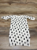 Hudson Baby Quilted Pine Tree Sleep Gown White sz 0-6m