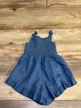 Smocked Chambray Shortie Romper Blue sz 5T