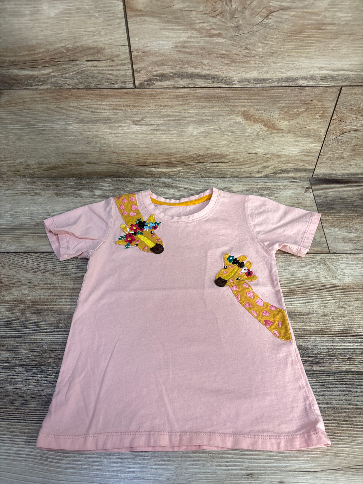 Embroidered Giraffe Shirt Light Pink sz 5T