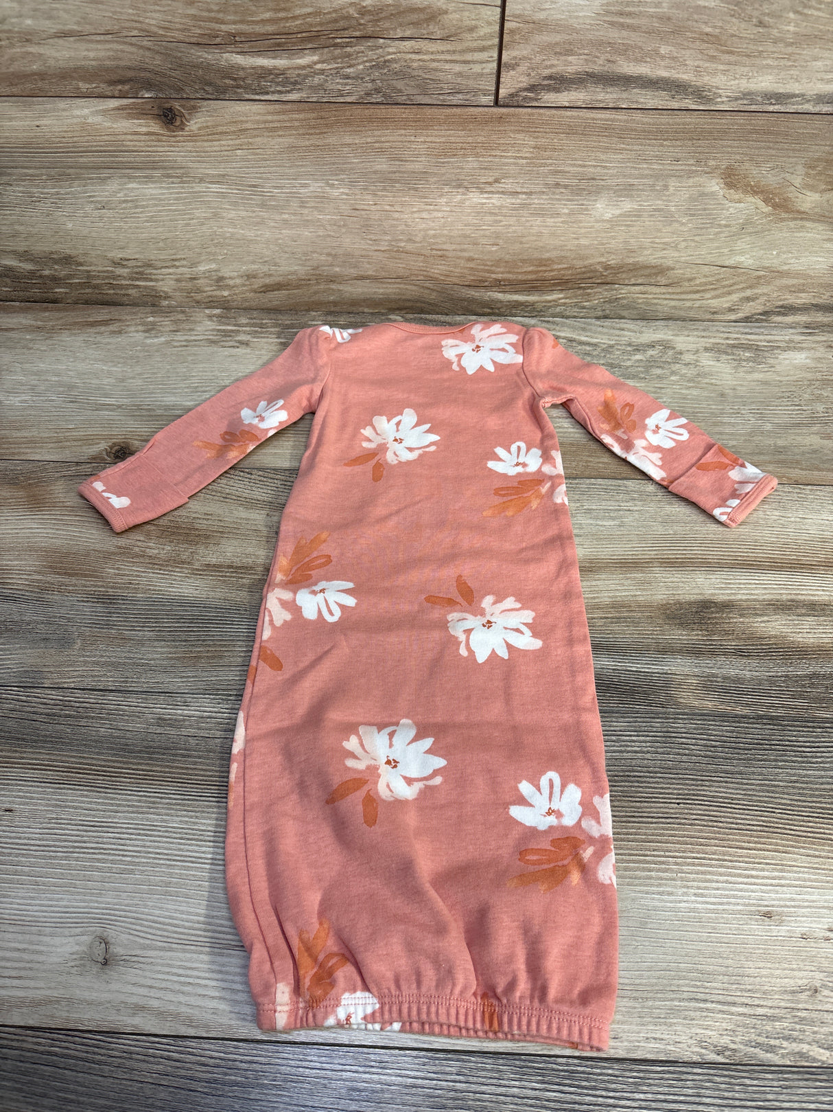 Carter's Floral Sleeper Gown Peach sz 3m