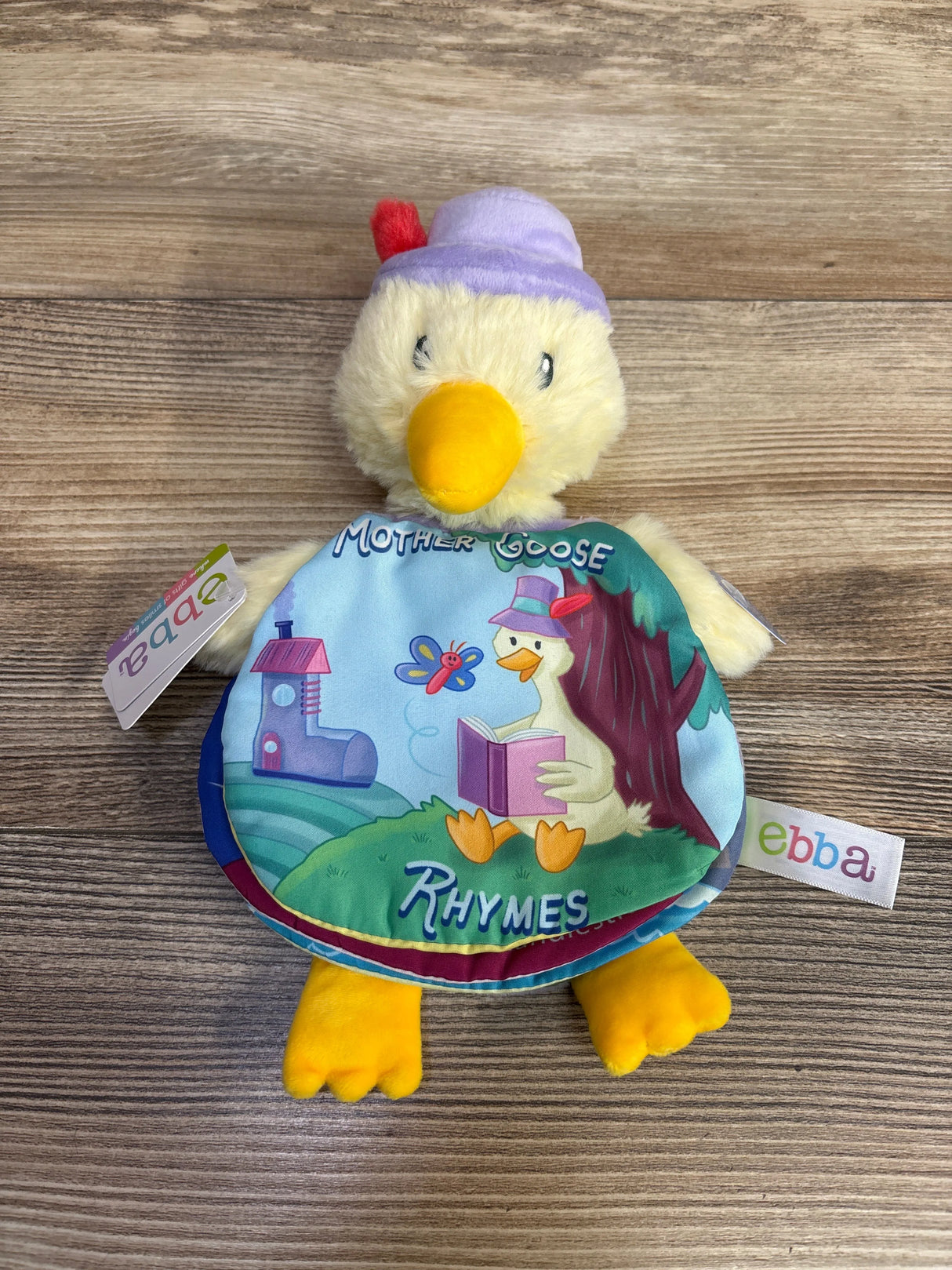 NEW ebba Baby Talk Story Pals Mother Goose Plush Book