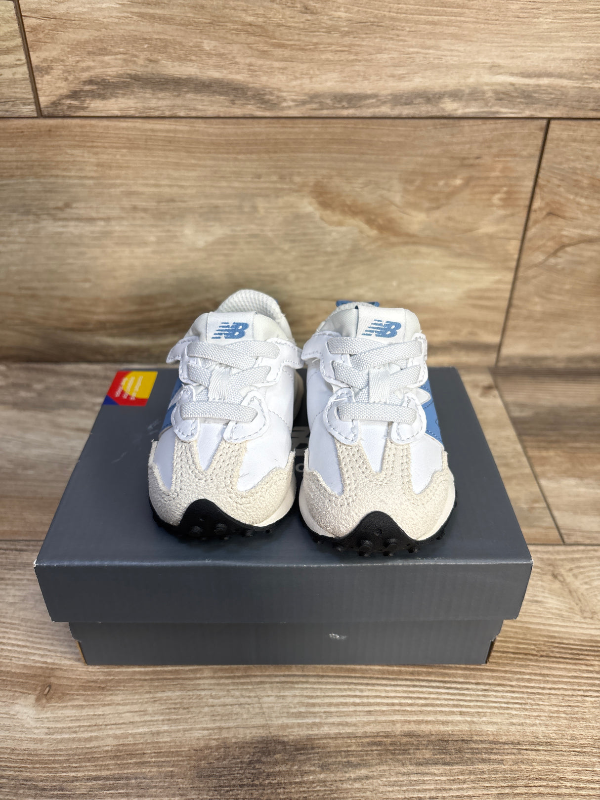 NEW New Balance New-B Hook and Loop Sneakers White sz 2c