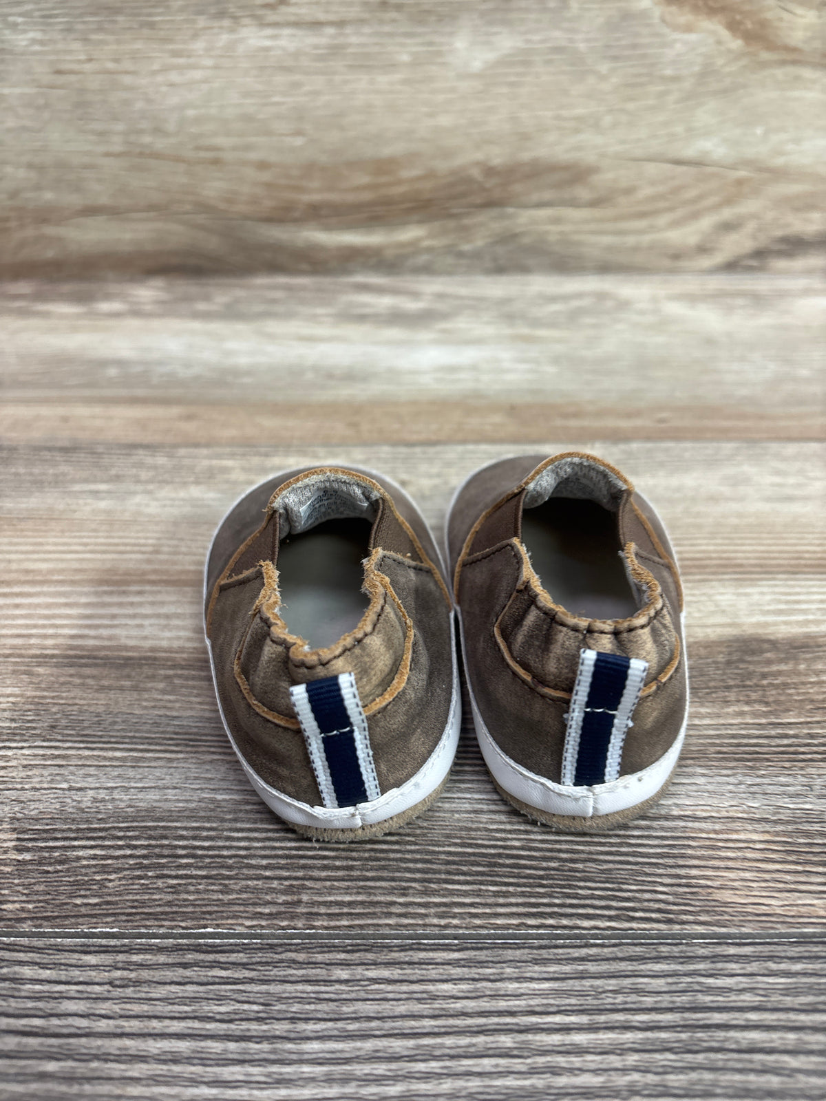 Robeez Lenny Loafer Crib Shoes Brown sz 3c