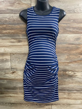 Brandy Blu Striped Tank Bodycon Dress Blue sz Small