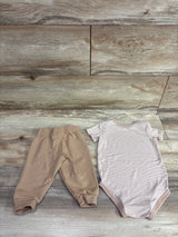Nike 2pc Viscose Bodysuit & Joggers Set Tan sz 6m
