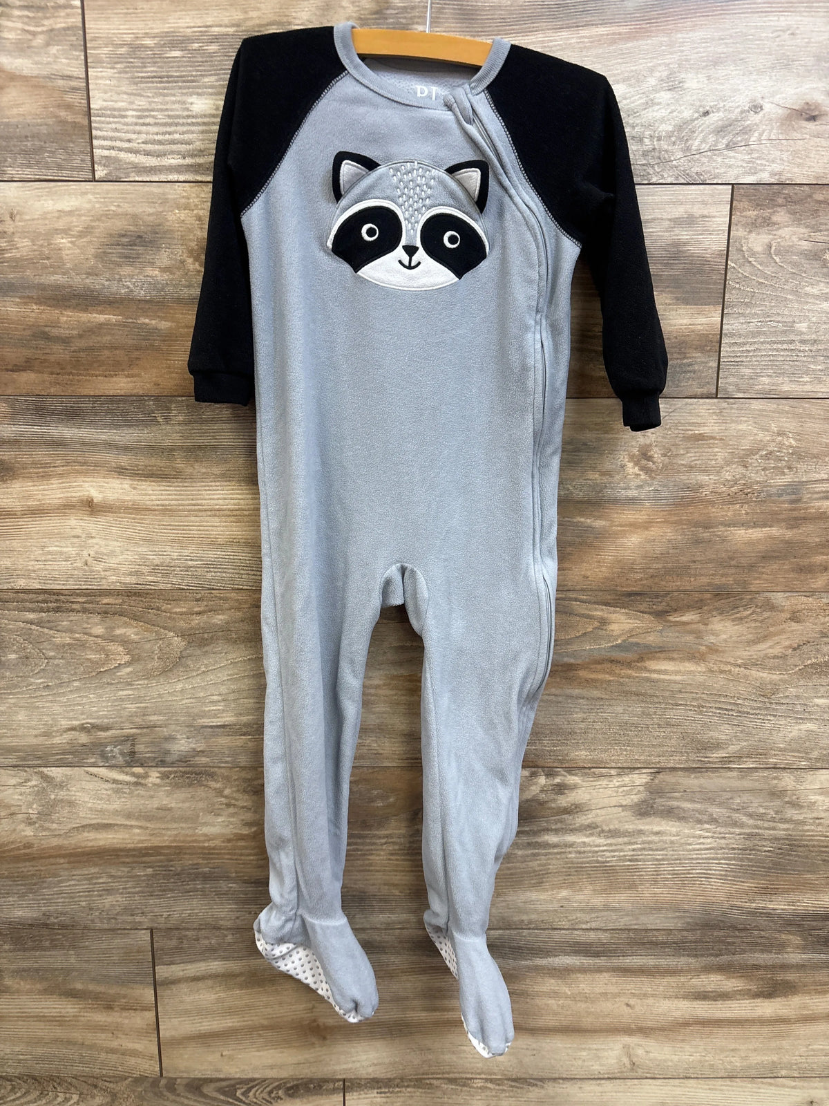 Children's Place Racoon Blanket Sleeper Grey sz 4T