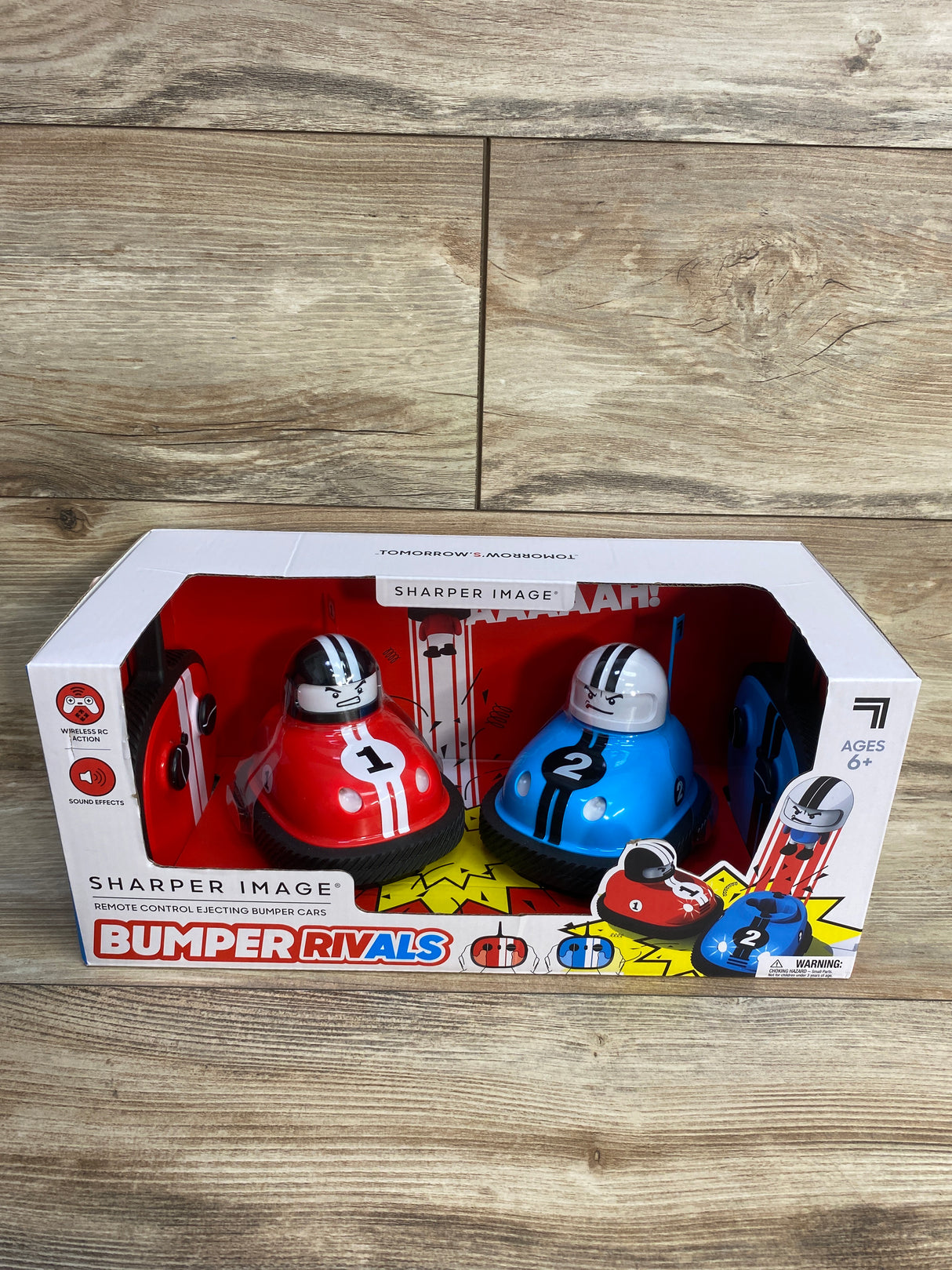 NEW Sharper Image RC Red & Blue Ejecting Bumper Rivals Set