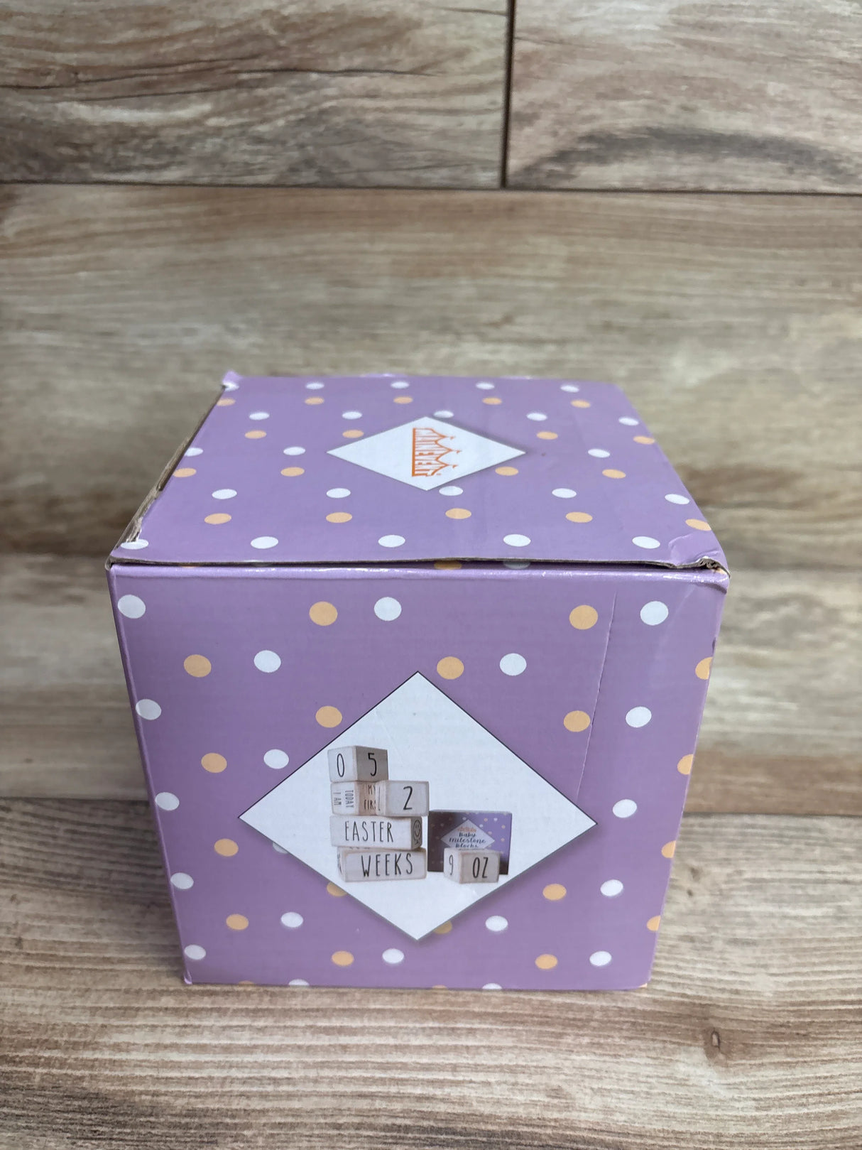 Mainevent Baby Milestone Blocks - Rustic Grey Wood 6pk