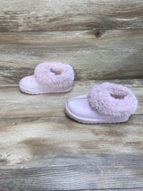 Cat & Jack Toddler Faux Fur Cuff Scuff Slippers Pink Sz 9c