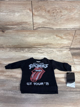 NEW The Rolling Stones Graphic Pull Over Sweater Black sz Newborn