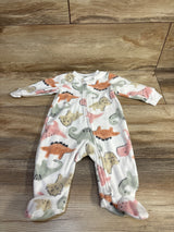 Carter's Dinosaur Print Sleeper White sz 3m