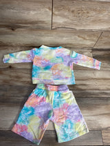 Cat & Jack 2pc Tie-Dye Textured Shirt & Shorts Set Yellow sz 18m