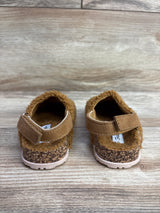 First Steps Faux Sherpa Clogs Brown sz 5c