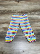 Primary Striped Rainbow Pants White sz 12-18m