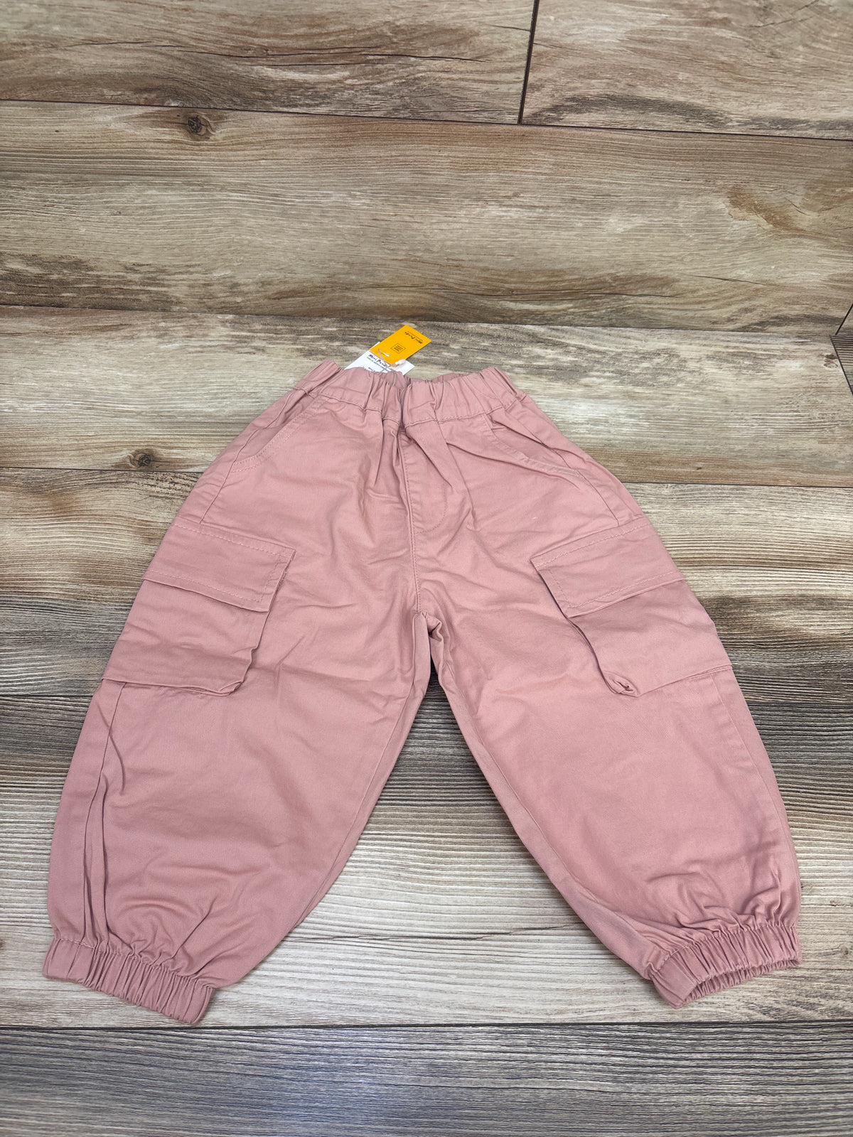 NEW Mini Panda Pull-On Wide Leg Cargo Pants Pink sz 2T