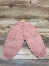NEW Mini Panda Pull-On Wide Leg Cargo Pants Pink sz 2T