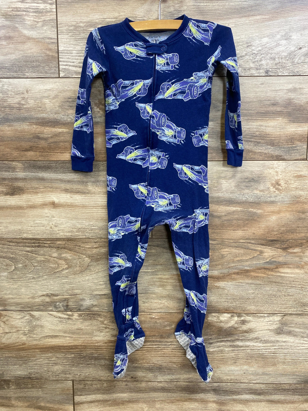 Carter's Car Print Sleeper Navy sz 3T