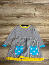 J&R Kids Ribbed Sweater Knit Dress White sz 4-5T