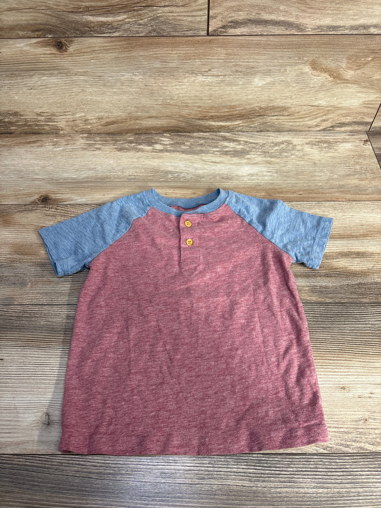 Jumping Beans Raglan Henley Shirt Blue sz 4T