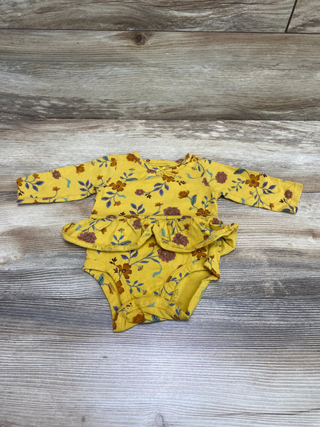 Carter's Floral Skirted Bodysuit Yellow sz 3m - Me n Mommy To Be