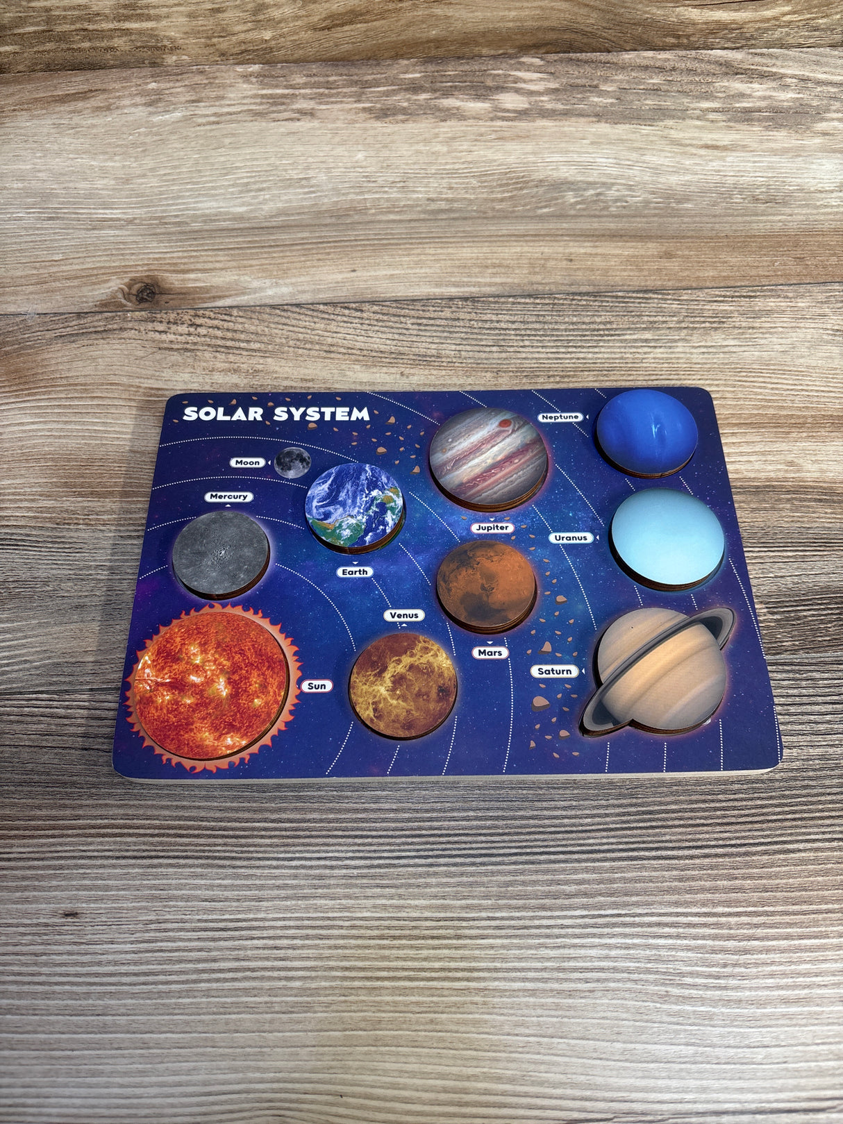 Solar System Wooden Puzzle Toy Model for Ages 3-5