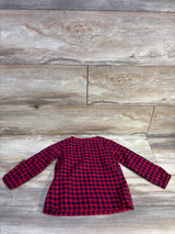 Oshkosh Buffalo Plaid Henley Shirt Red sz 2T