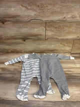 Gerber 2pk Sleepers Grey sz 3-6m