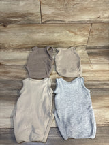 H&M Organic 4pk Tank Bodysuit Set Beige sz Newborn